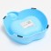 Plastic curly bowl 17.5 x 17.5 x 5.5 cm, blue