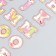 Plastic sticker "English alphabet and numbers. Flowers" 31x14 cm