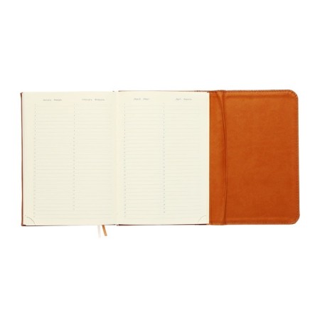 Leduced Diary A5, 160 sheets, Devente.irene, solid combined cover of artificial leather, cream block 70 g/m2, beige-10