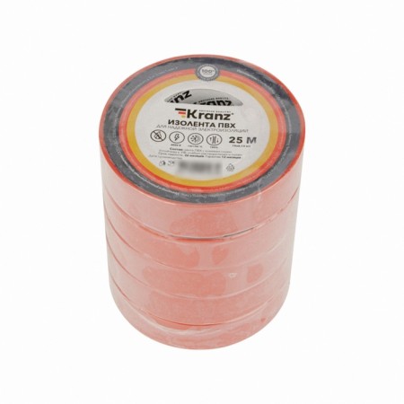 PVC island 0.13x19 mm, 25 m, red kranz-4