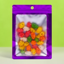 SIP-LOK package with a window, with euroslot, purple, 10 x 14 cm