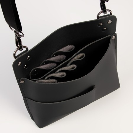 Bag for a master 19 × 18.5 cm, belt length 105 cm, black color-4