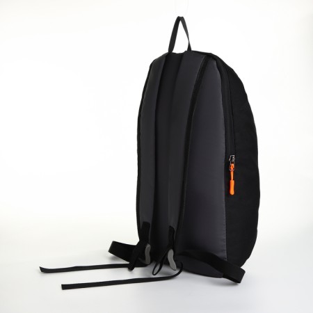 Sports' backpack on lightning, Textura, external pocket, black color-4