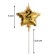 Candle in the cake on the skewer "Air ball. Star", number 2, 5.5 cm, gold