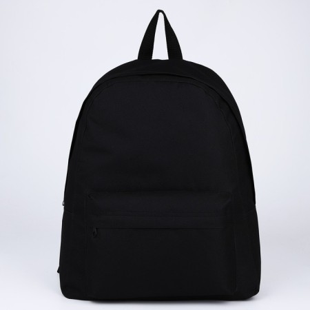 School textile backpack, with pockets, black color-1