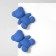 Earrings plastic "bears" with emoticons, blue color