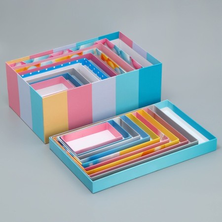 Set of boxes 10 in 1, gift packaging, “dear wishes”, 12 x 7 x 4 - 32.5 x 20 x 12.5 cm-9