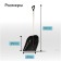 Plastic shovel, bucket 410 × 418 mm, with a galvanized bar, aluminum stalk, a tile 32 mm