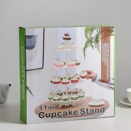 Casket stand stand, 5 tiers, white color-2