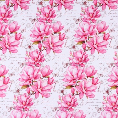 Glossy packaging paper “Flowers on the newspaper”, 70 x 100 cm-1