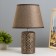 August table lamp E14 40W chocolate-gold 22x22x34 cm Risalux