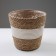 Kashpo wicker "Tanzania", 25.5x25.5x23 cm, natural, white
