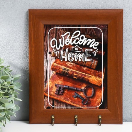 The keybox opened "Home Home" 22x27 cm nut