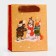 New Year. Package Gift New Year Laminated "Beast and Snowman", Lux, 11.5 x 14.5 x 6.5 cm.