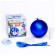 New Year's set for creativity. Christmas ball with a fingerprint “Bunny” handle, blue