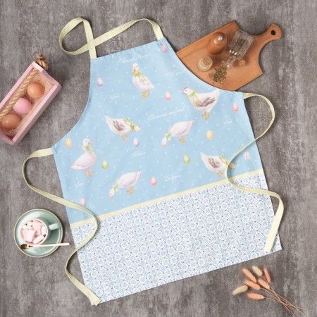 Apron Ethel "Easter joys" 60x70 cm, 100% cotton, sarzha 190 g/m2