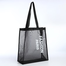 Household bag without fastening, black color