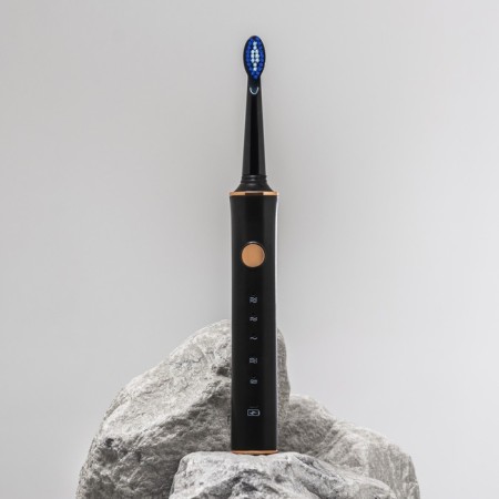 Luazon LP-002 electric toothbrush, 31000 DV/min, 4 nozzles, batteries, black