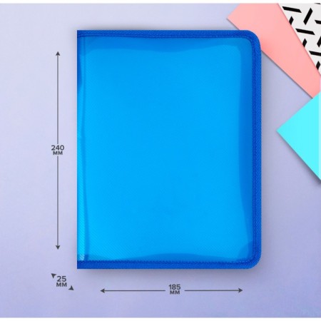 Plastic folder A5, 240 x 185 x 25 mm, lightning around, "Office"-1