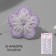 Knitted elements "flowers", 2.8 × 2.8 cm, 10 pcs, lilac/white color