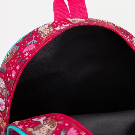 Baby backpack on lightning, external pocket, pink color-4