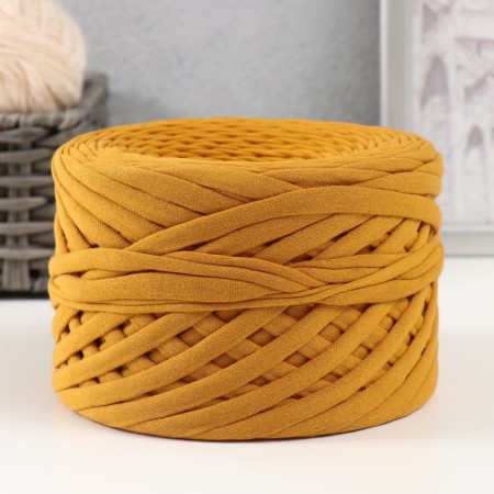 Knitted yarn, width 7-9 mm, 100m/295 gr ± 10% (18 - mustard)