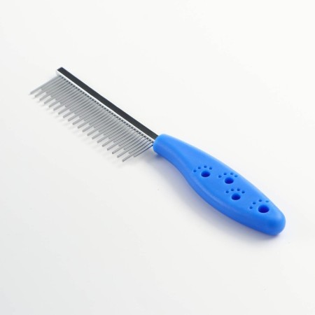 Comb "paws" with teeth of different lengths, 20.5 x 3 cm, blue-1