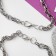 Bracelets "Demetrons" halves of the heart, color black silver, l = 17 cm