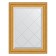 Mirror with engraving in the baguette frame, aged gold 67 mm, 52x70 cm