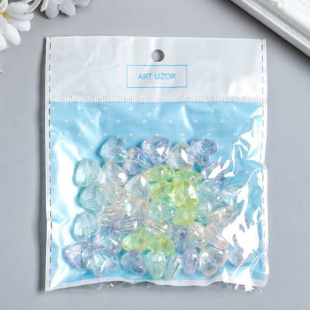 Beads for creativity plastic "Hearts with faces" set of 25 grams mix 1x1.2x0.6 cm-2