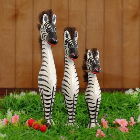Souvenir tree "Family Zebr" (set 3 pieces: height 40.35.30 cm)