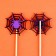 Decor on the wand "Spider on the web" set of 6 pcs., Size 1 pc. - 16 × 5 cm