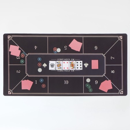 Cloth for poker, rubberized, 120 x 60 cm, thickness 3 mm. Black-2