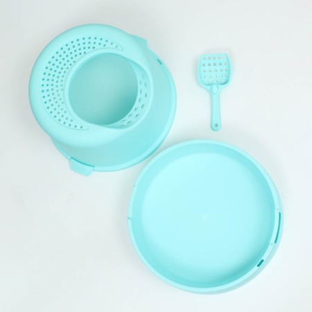 Cut toilet closed 47 x 47 x 35 cm, turquoise-7