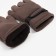 Women's gloves minku, two -layer, col. brown, rr 24 cm