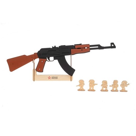 Elastic shotgun from wood "AK-47 automatic-7