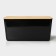 Storage container with lid laconicism lid, 31.5 × 22 × 15 cm, black color