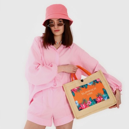 Bag Women's Beach "Summer Vaib", 35x30x14 cm-7