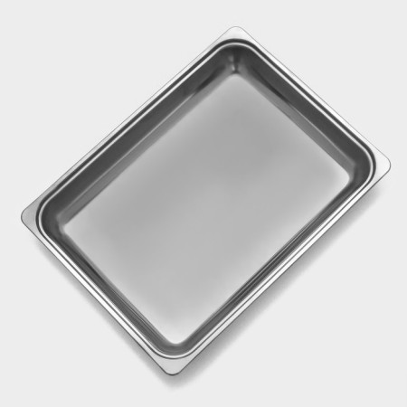 Stainless steel baking sheet, 3.8 liters, 39.5 × 29 × 5.5 cm, chrome color-1