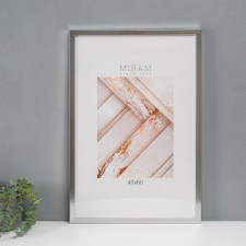 Фоторамка пластик "МИРАМ" 40х60 см, 641822-17, серебро (пластиковый экран)