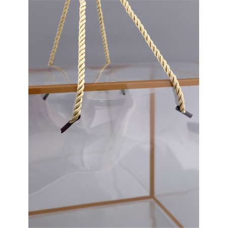 PET box with handles, gold, 21 x 21 x 21 cm-1