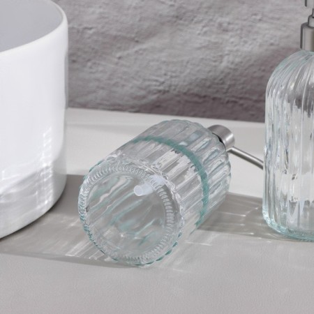 A set of bathroom dispensers, 400 ml, glass, transparent-2