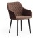 Bremo Mod chair. 708 fabric/metal, 58x55x83cm, brown 12/black