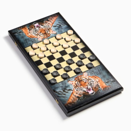 Wooden backgammon large, board game "Tiger"-2