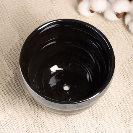 Kashpo "Helena" black, 14x14x11cm-2