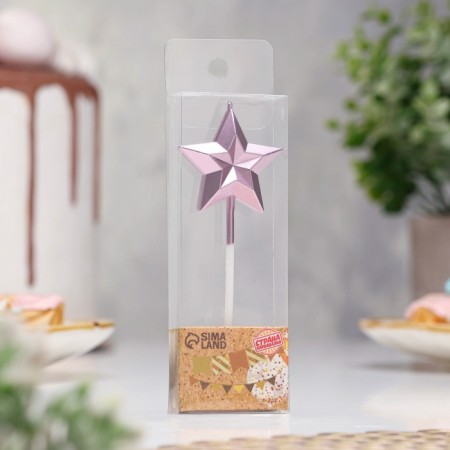Candle for Cake "Star" of the face, rose gold-1