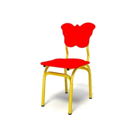 The stool is adjustable "butterfly", 410 × 340 × 680 mm, gr. 1-3, red color / yellow frame