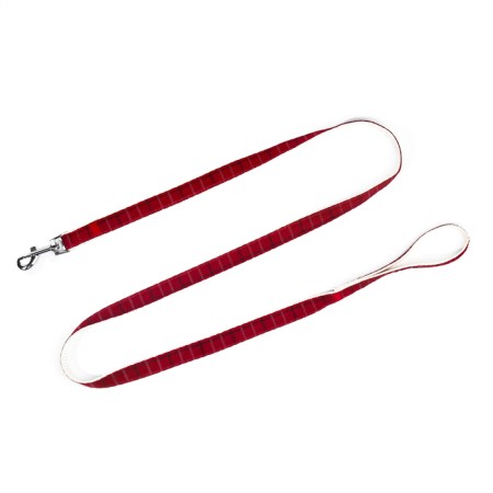 A set with a soft cage "Cell", size L, leash 120 x 1.5 cm, og 42-76 cm, red-8