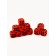 Playing bones, 1.4 x 1.4 cm, set 50 pcs, red