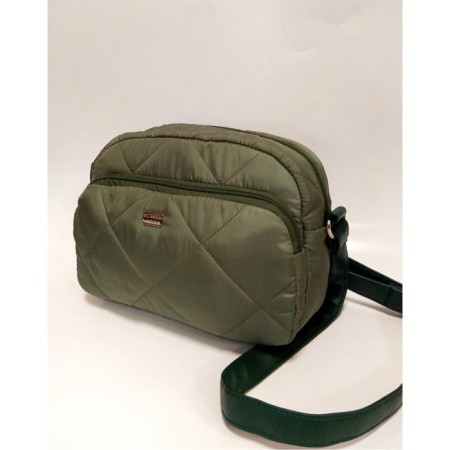 Women's bag Pluma green stitch